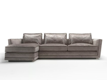 EXTRÒ - Sectional fabric sofa with chaise longue by Siwa Soft Style - view 2